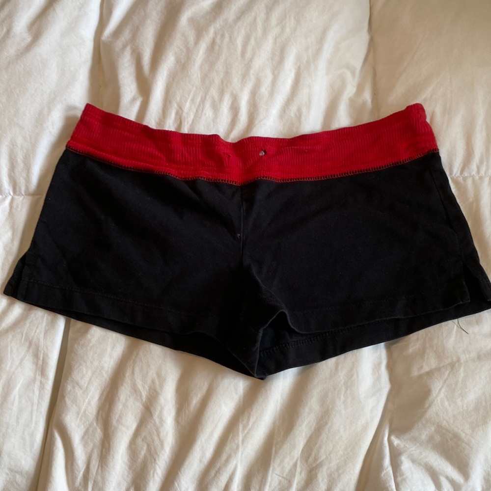 black and red comfy shorts